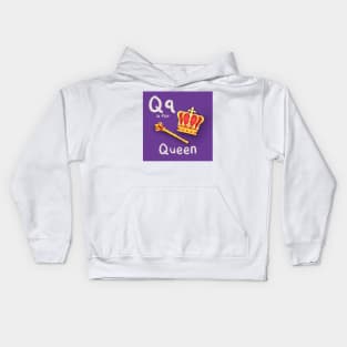 Q is for Queen Kids Hoodie